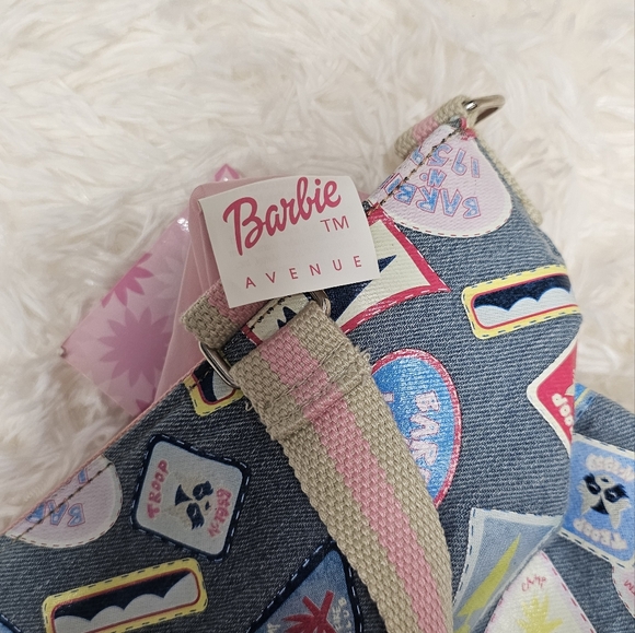 90s Barbie Avenue Denim Stamp Design Barbie Bag Purse Brand New Vintage - Picture 10 of 16